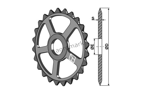 KOŁO WYRÓWNUJĄCE ZĘBATE 520MM IND