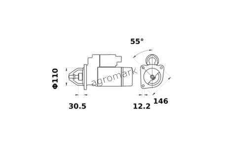 ROZRUSZNIK 62/930-251 12V 2.6KW Z-9 ISKRA / MAHLE / LETRIKA