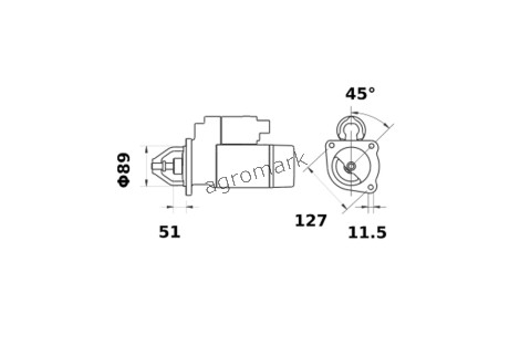 ROZRUSZNIK 62/930-52 12V 3.1KW ISKRA / MAHLE / LETRIKA 3x127 Z-9 L-228