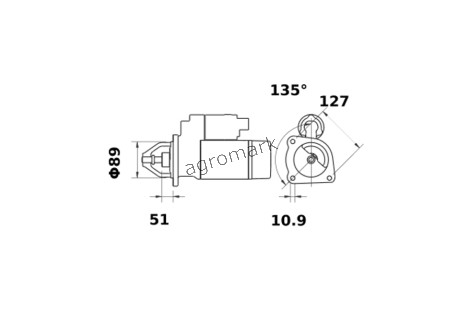 ROZRUSZNIK 62/930-140 , 930-13 12V 3KW Z-10 ISKRA / MAHLE / LETRIKA