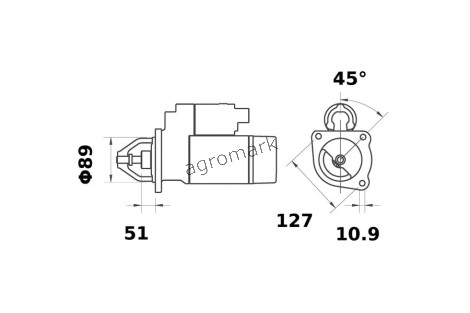 ROZRUSZNIK Z REDUKTOREM 12 V - 4.2 kW - 10 Z