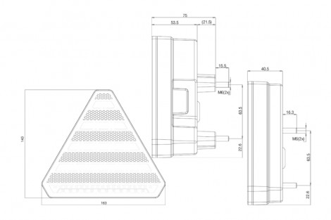 Lampa zespolona tylna  W245DD 12V/24V LED z  oświetleniem tablicy rejestracyjnej Lewa