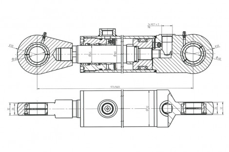 Cylinder wysięgnika CJ2F-80/45/630DGZ