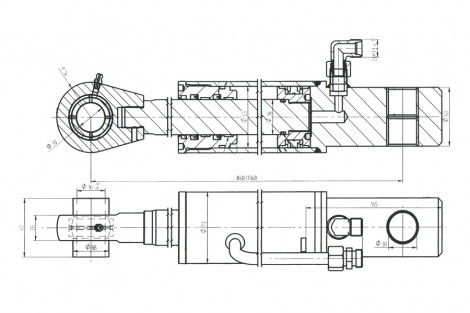 Siłownik hydrauliczny łyżki ładowacz METAL-FACH