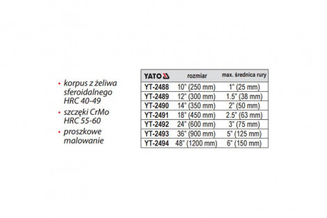 Klucz do rur STILLSON 60MM