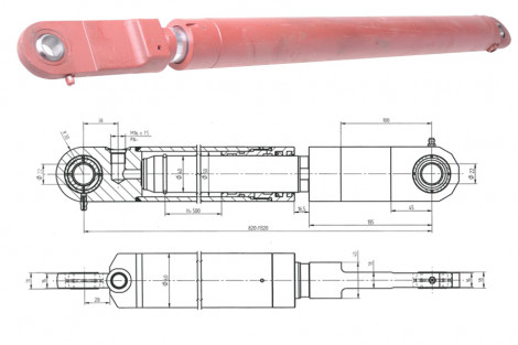 CYLINDER CN2SFB-16-40/500Z  U2P-40W PODNOSZENIA HEDERU S.T