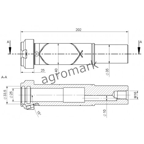 Cylinder przyspieszacza motowideł Bizon nowy typ hartowany 5040/03-180