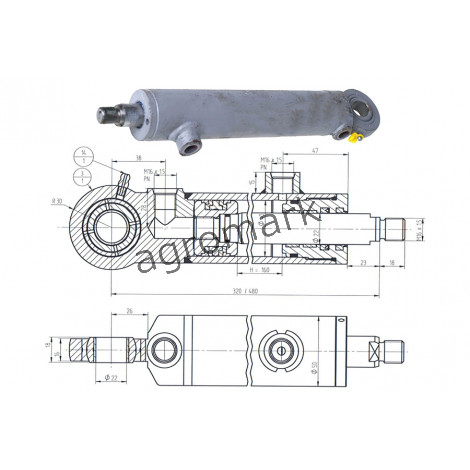 CYLINDER CJ2DF/18-40/22/160Z PRZEKŁADNIA BEZSTOPNIOWA