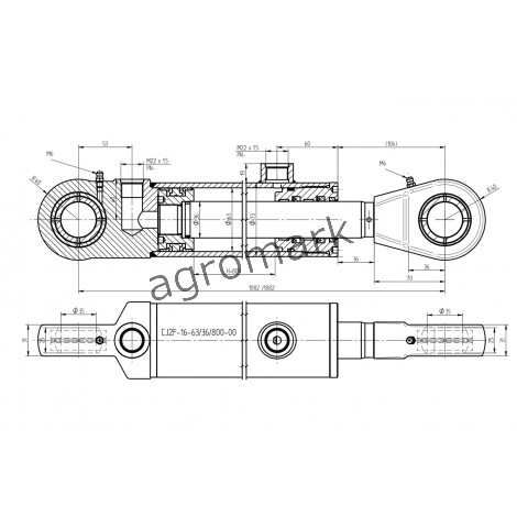 Cylinder hydrauliczny agregatu