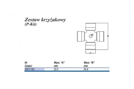 Krzyżak AW10, 22x54,8