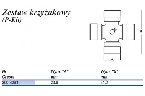 Krzyżak typu U 23,8x61,2