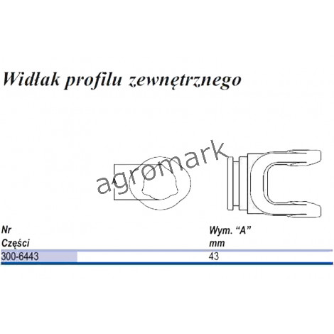 Widłak, AB4, na rurę zewnętrzną trójkąt 43,5