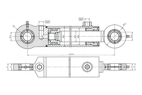 Cylinder hydrauliczny /2 WYJŚCIA/