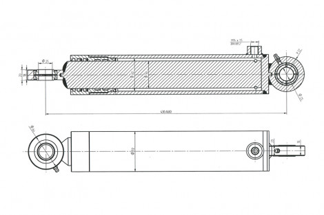 Cylinder hydrauliczny /1 WYJŚCIE/