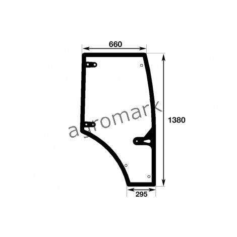 Szyba drzwi prawa MJR 80