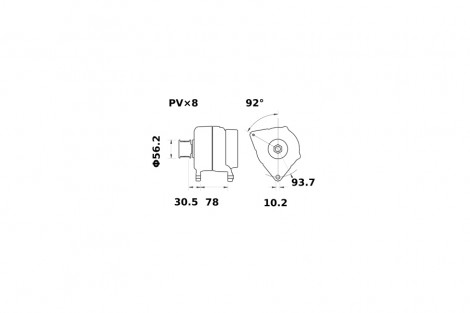 ALTERNATOR 62/920-229  14v . 95a JCB  ISKRA / MAHLE / LETRIKA