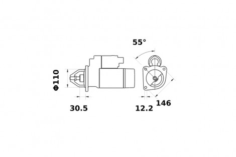 ROZRUSZNIK 62/930-251 12V 2.6KW Z-9 ISKRA / MAHLE / LETRIKA