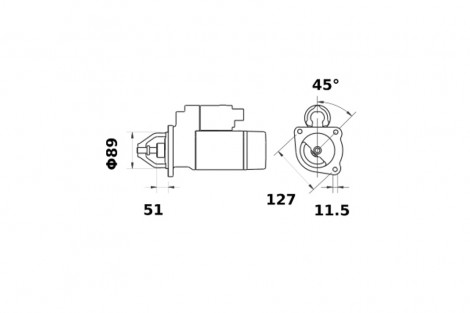 ROZRUSZNIK 62/930-52 12V 3.1KW ISKRA / MAHLE / LETRIKA 3x127 Z-9 L-228