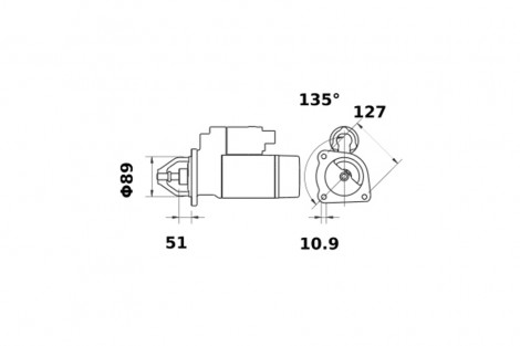 ROZRUSZNIK 62/930-140 , 930-13 12V 3KW Z-10 ISKRA / MAHLE / LETRIKA