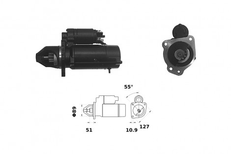 ROZRUSZNIK Z PRZEKŁADNIĄ 62/930-186  12V - 4,2 kW ISKRA / MAHLE / LETRIKA