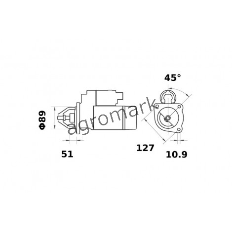 ROZRUSZNIK Z REDUKTOREM 12 V - 4.2 kW - 10 Z