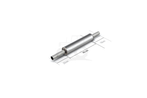 Tłumik okrągły prosty wylot INOX