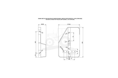 Ramka metalowa boczna do mocowania LEWA TRM00599 Horpol