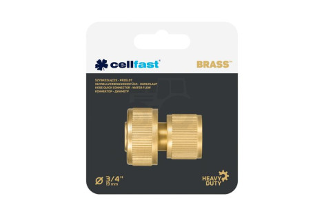 Szybkozłącze - przelot BRASS Cellfast 52-835