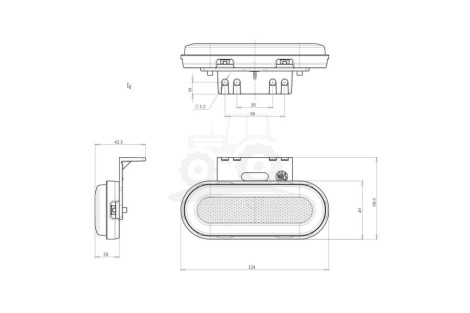 Lampa zespolona pozycyjna boczna W198 12V/24V LED