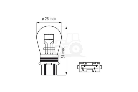 Żarówka BOSMA P27/7W 4162 S25g 503057