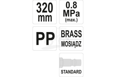 Pistolet do przedmuchiwania 320mm