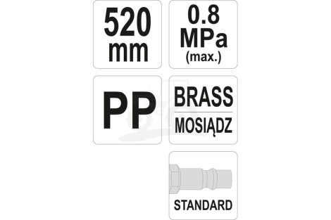 Pistolet do przedmuchiwania 520mm