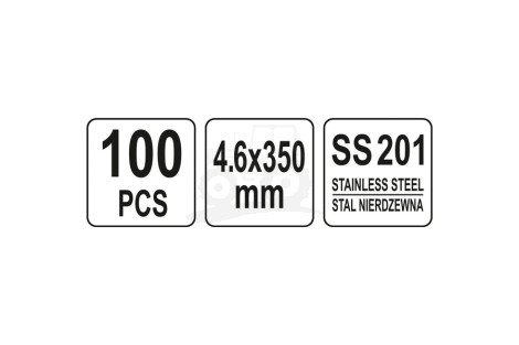 Opaski zaciskowe stal nierdz 4,6x350mm
