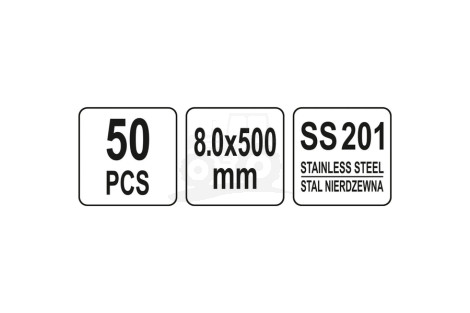 Opaski zaciskowe stal nierdz 8,0x500mm