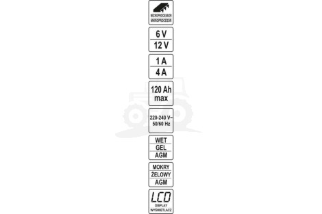 Prostownik elektroniczny LED  6-12V 1/4A