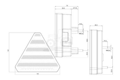 Lampa zespolona tylna  W245DD 12V/24V LED z  oświetleniem tablicy rejestracyjnej Lewa