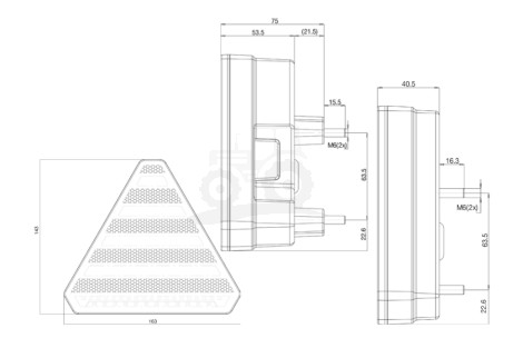 Lampa zespolona tylna  W245DD 12V/24V LED  bez oświetlenia tablicy rejestracyjnej Prawa