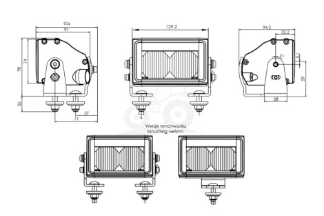 Lampa zespolana przednia W244.1 12V/24V LED