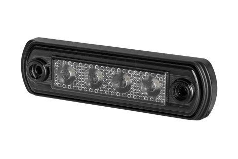 Lampa obrysowa na podstawie gumowj prostej i na rurę HOR65G-GRAPHITE pozycyjna tylna LED12/24V 2xprzewód0,75mm-0,25mb