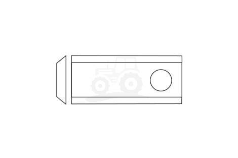 Nożyk kosiarki czeski MWS 106x47x3 Fi 21 mm - paczka 25 sztuk