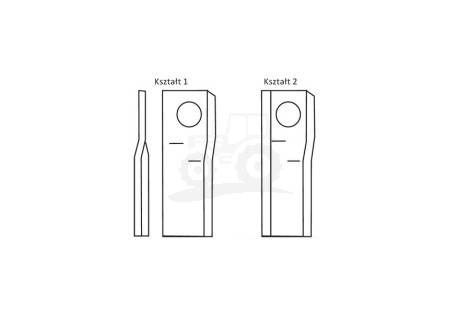 Nożyk lewy 120x48x4 Fi 18,5 mm - paczka 25 sztuk