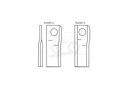 Nożyk prawy 120x48x4 Fi 18,5 mm - paczka 25 sztuk