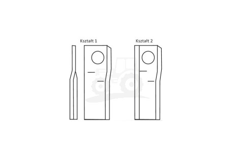 Nożyk zwichrowany 115x47x4 Fi 19 mm - paczka 25 sztuk