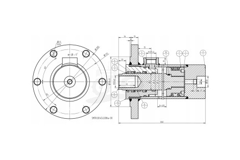 Cylinder obrotu CJ5F-80/45/630Gw