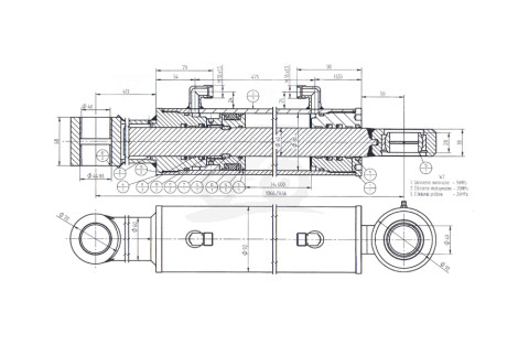 Siłownik hydrauliczny z przedłużką - Hydramet