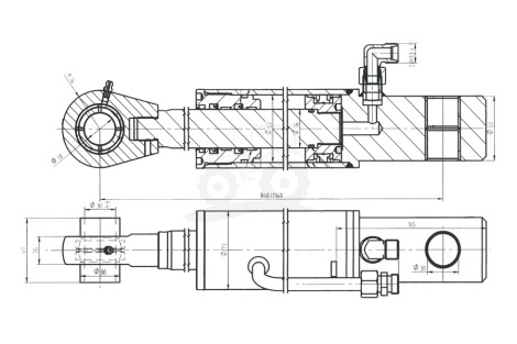 Siłownik hydrauliczny łyżki ładowacz METAL-FACH
