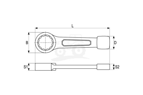 Klucz do pobijania oczkowy 41 mm