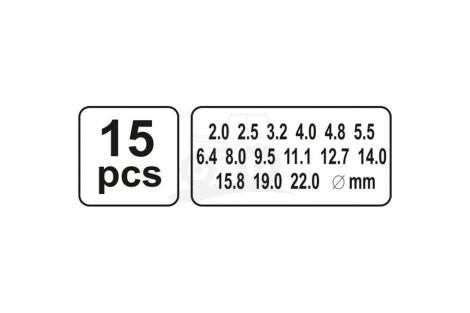 Przebijaki do skóry 2-22mm 15 części