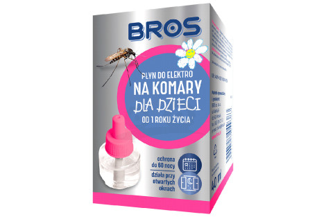 Płyn do elektro na komary dla dzieci od 1 roku ż. 60 nocy - BROS