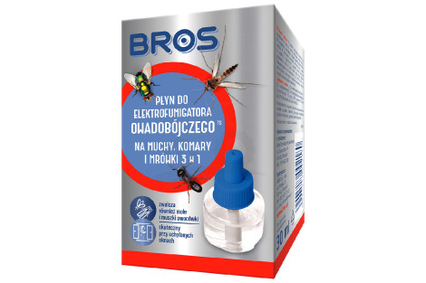 Plyn do elektro 3w1 na muchy, komary i mrówki - BROS